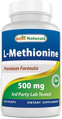 Best Naturals L-Methionin 500 mg – 120 vegane Kapseln, Nahrungsergänzungsmittel