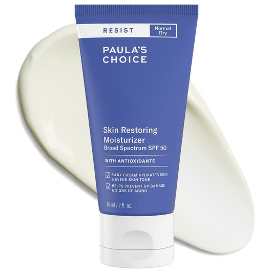 Paula's Choice RESIST Hautberuhigende Feuchtigkeitscreme mit LSF 50 – Anti-Aging Sonnenschutz für trockene Haut mit Sheabutter & Niacinamid, 60 ml