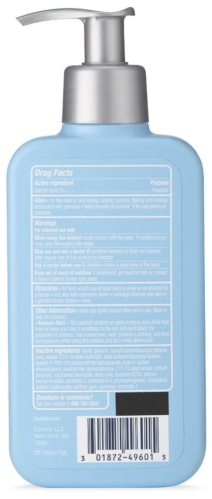 CeraVe Reinigungsmittel gegen Psoriasis mit Salicylsäure und Milchsäure – 237 ml