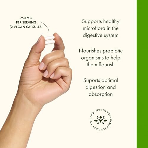 Swanson Prebiotische Ballaststoffkapseln mit NutraFlora FOS für Darmgesundheit – 750 mg (120 vegane Kapseln)
