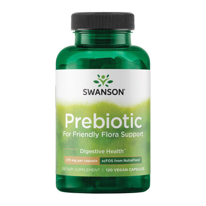 Swanson Prebiotische Ballaststoffkapseln mit NutraFlora FOS für Darmgesundheit – 750 mg (120 vegane Kapseln)