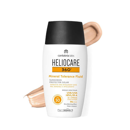 Heliocare 360 Mineral Tolerance Fluid SPF 50 | 50ml – Mineralischer Sonnenschutz für empfindliche Haut