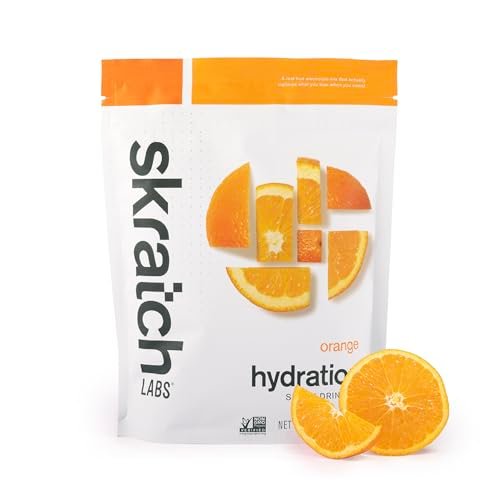 Skratch Labs Hydration Sports Drink Mix – Echter Frucht-Elektrolytpulver für schnelle Hydration & Ausdauer | Orange | 20 Portionen | Vegan, Nicht-GVO, Saubere Inhaltsstoffe