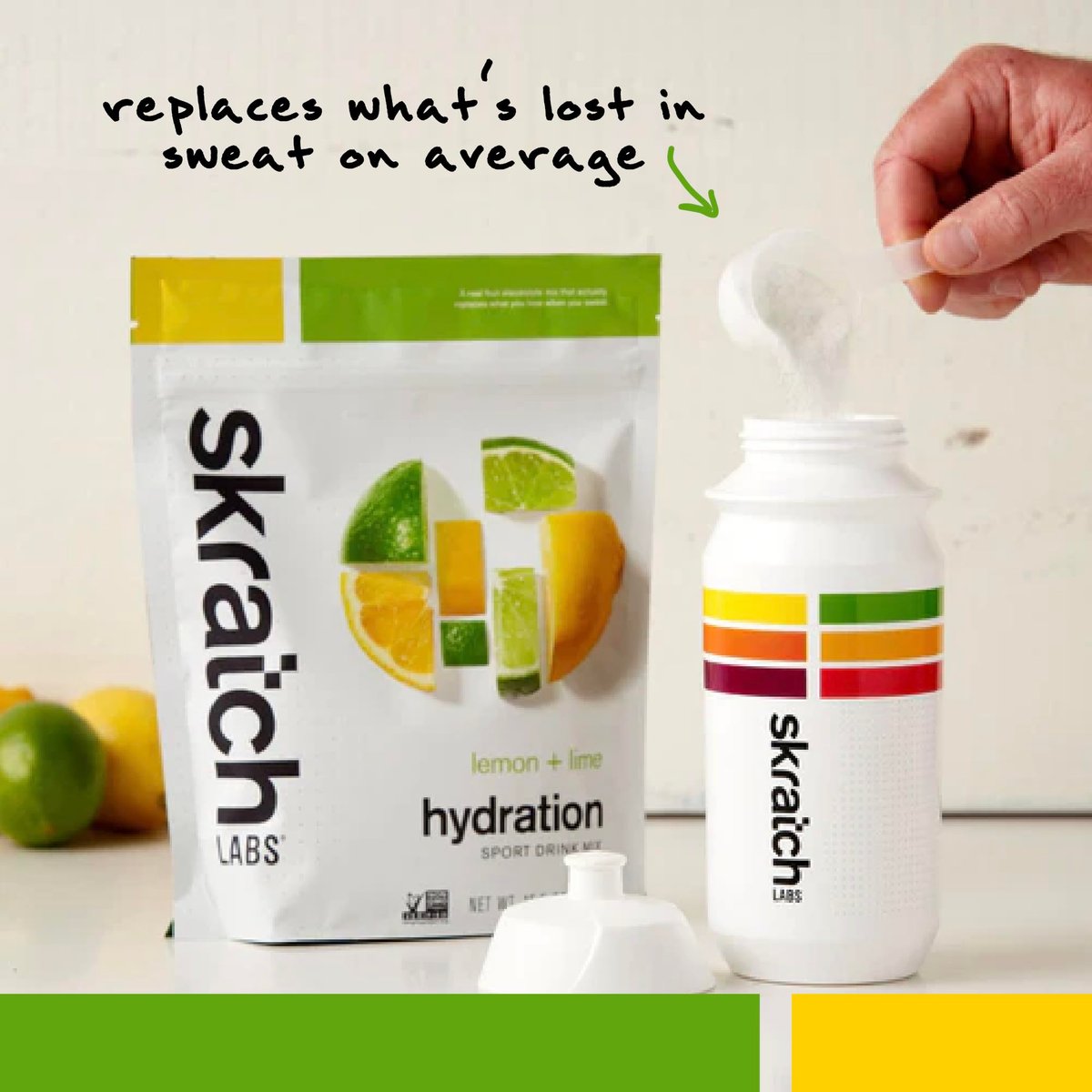 Skratch Labs Hydration Sports Drink Mix – Lemon & Lime – 20 Portionen – Veganes Elektrolyt-Pulver für schnelle Hydration & Ausdauer