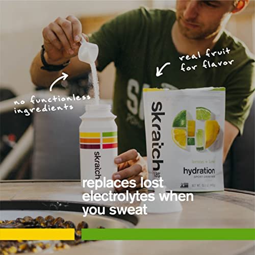 Skratch Labs Hydration Sports Drink Mix – Lemon & Lime – 20 Portionen – Veganes Elektrolyt-Pulver für schnelle Hydration & Ausdauer