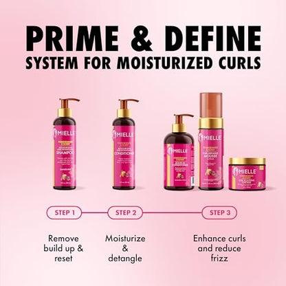 Mielle Organics Granatapfel & Honig Lockencreme - Coil Sculpting Custard für Typ 4 Haar - Feuchtigkeitsspendend, Frizz-kontrollierend, Pflegend & Glanzverleihend, 355 ml