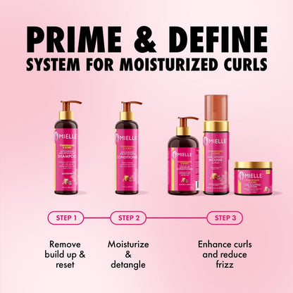 Mielle Organics Granatapfel & Honig Lockencreme - Coil Sculpting Custard für Typ 4 Haar - Feuchtigkeitsspendend, Frizz-kontrollierend, Pflegend & Glanzverleihend, 355 ml