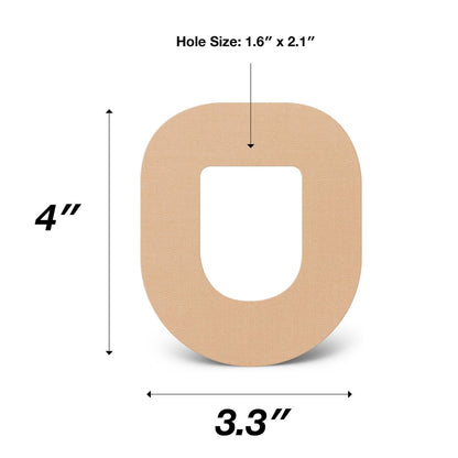 SIMPATCH – OmniPod Klebepflaster (25er-Pack) – Wasserfeste CGM-Klebepflaster – Verschiedene Farboptionen (Beige)