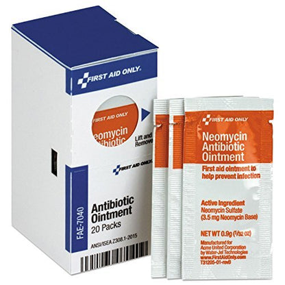 First Aid Only FAE-7040 SmartCompliance Nachfüllpackung Antibiotische Salbe, 20 Beutel