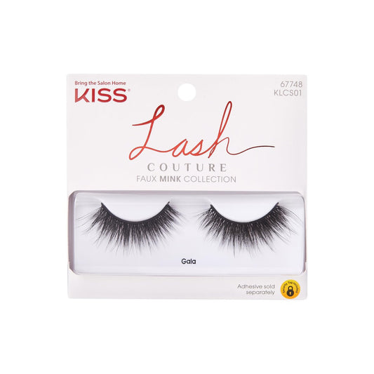 KISS Lash Couture Faux Mink Collection False Eyelashes 'Gala' – 12mm, Wiederverwendbar, Vegan & Tierversuchsfrei