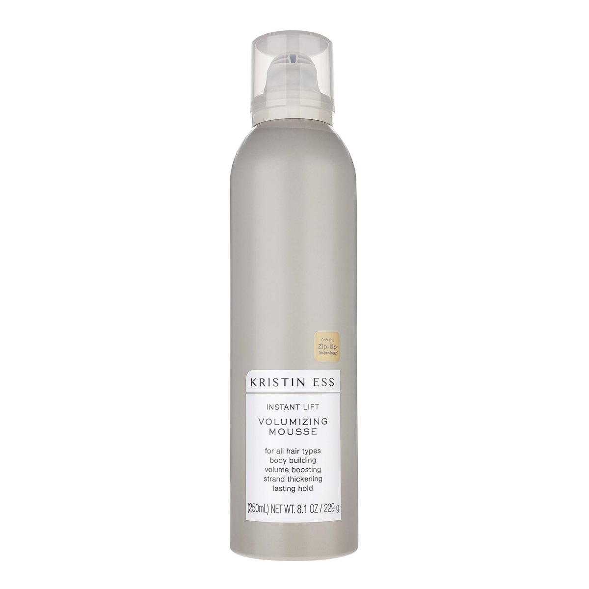 Kristin Ess Hair Instant Lift Volumizing Mousse mit Rizinusöl – Volumenboost + Verdickung, festigender Halt, nicht klebend, für lockiges, welliges und glattes Haar, 240 ml