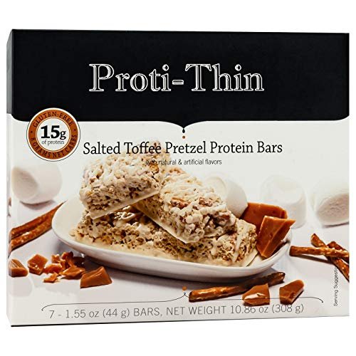 Proti-Thin Proteinriegel Salted Toffee Pretzel – 15g Protein, Low Carb, Keto-freundlich, 7er Pack