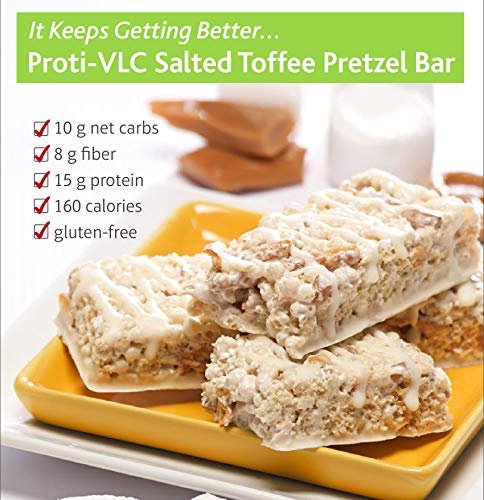 Proti-Thin Proteinriegel Salted Toffee Pretzel – 15g Protein, Low Carb, Keto-freundlich, 7er Pack