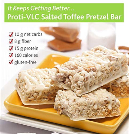 Proti-Thin Proteinriegel Salted Toffee Pretzel – 15g Protein, Low Carb, Keto-freundlich, 7er Pack