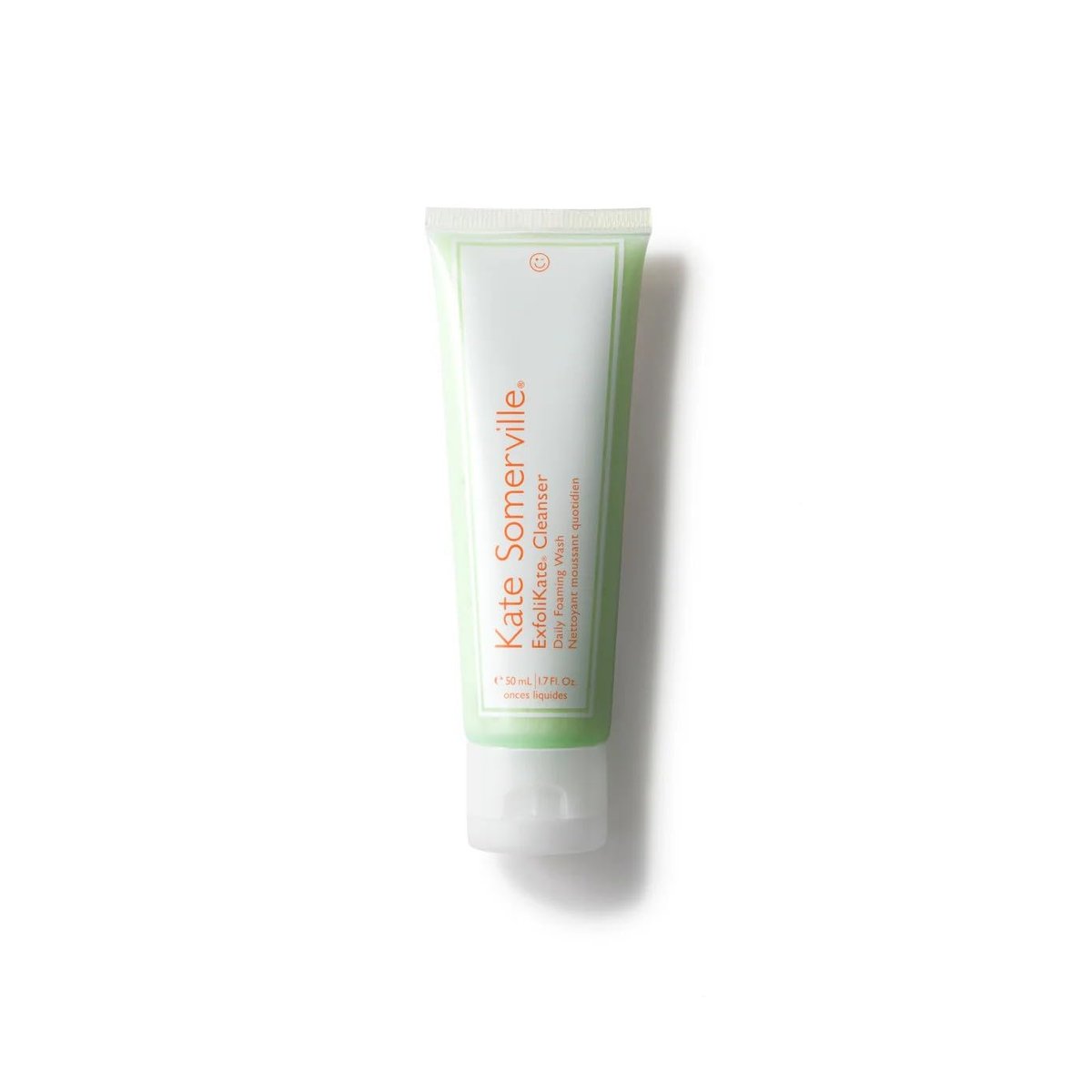 Kate Somerville ExfoliKate Cleanser – Tägliches, peelendes Reinigungsschaum-Gesichtswasser mit Glykolsäure und Milchsäure, sanftes Gesichts-Peeling, Reisegröße, 1,7 Fl Oz