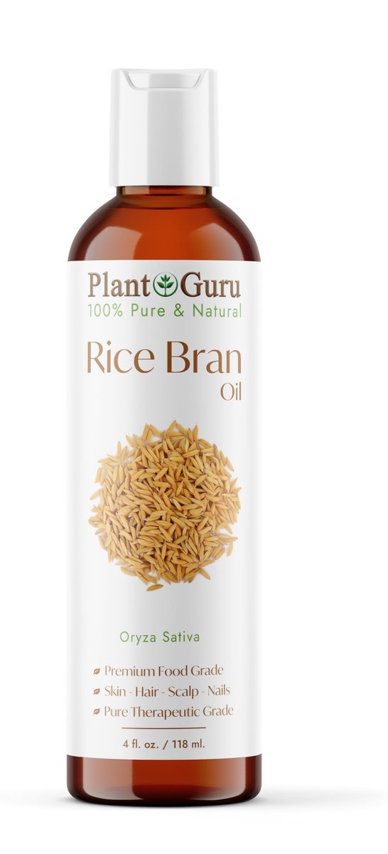 Plant Guru Reiskleieöl 118 ml – 100% reines & natürliches Trägeröl für Haut, Gesicht, Körper und Haare. Ideal für selbstgemachte Cremes, Lotionen und Lippenbalsame.