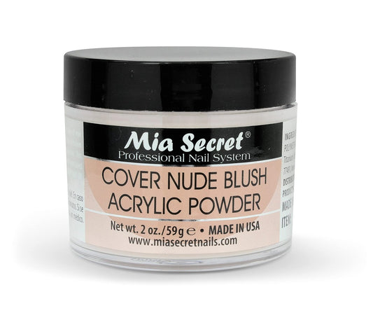 Mia Secret Cover Nude Blush Acrylpulver 57 g (2 oz) – Natürlicher Nude-Ton für professionelle Nagelmodellage