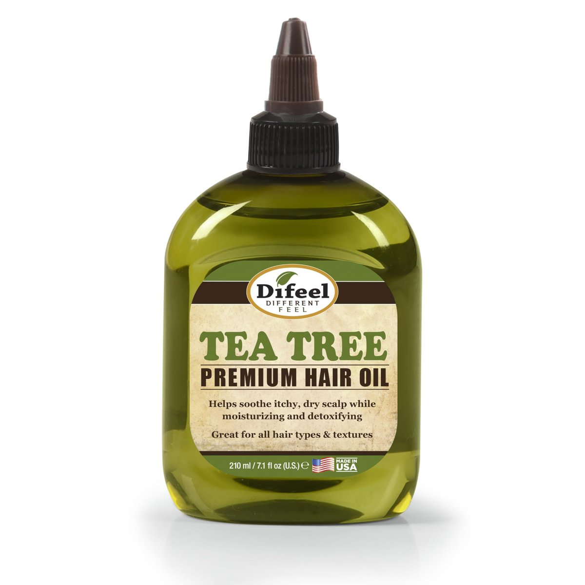 Difeel Premium Natürliches Haaröl - Teebaumöl für trockene Kopfhaut 210 ml