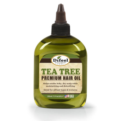 Difeel Premium Natürliches Haaröl - Teebaumöl für trockene Kopfhaut 210 ml