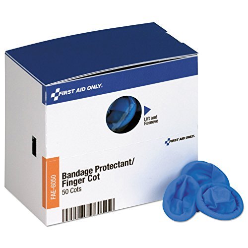 First Aid Only SmartCompliance Fingerkuppen – 50 Nitril-Fingerlinge für Erste-Hilfe-Koffer, Lebensmittelbetriebe und Haushalt