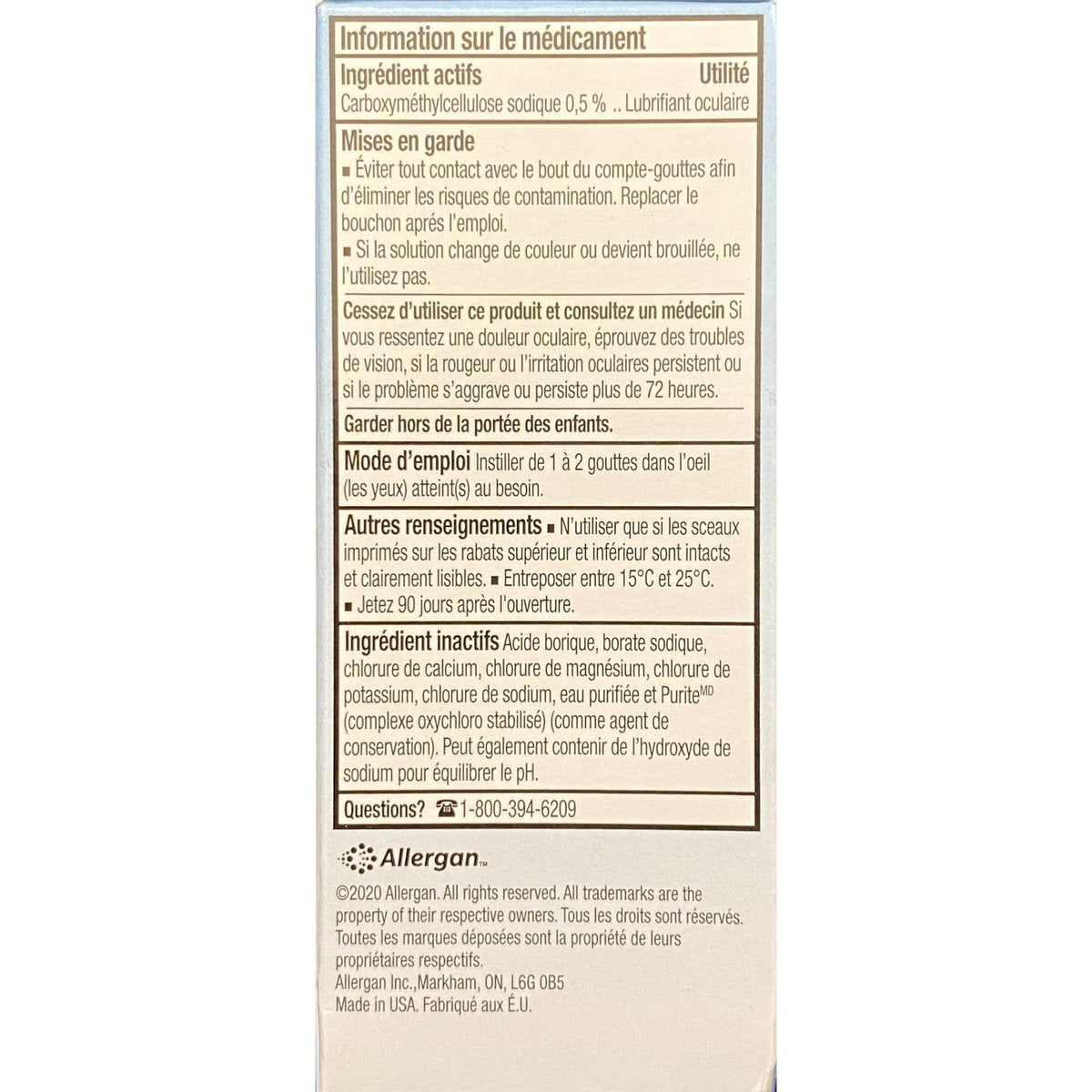 Refresh Tears Befeuchtende Augentropfen 4x15 ml + 1x5 ml – Linderung bei trockenen Augen
