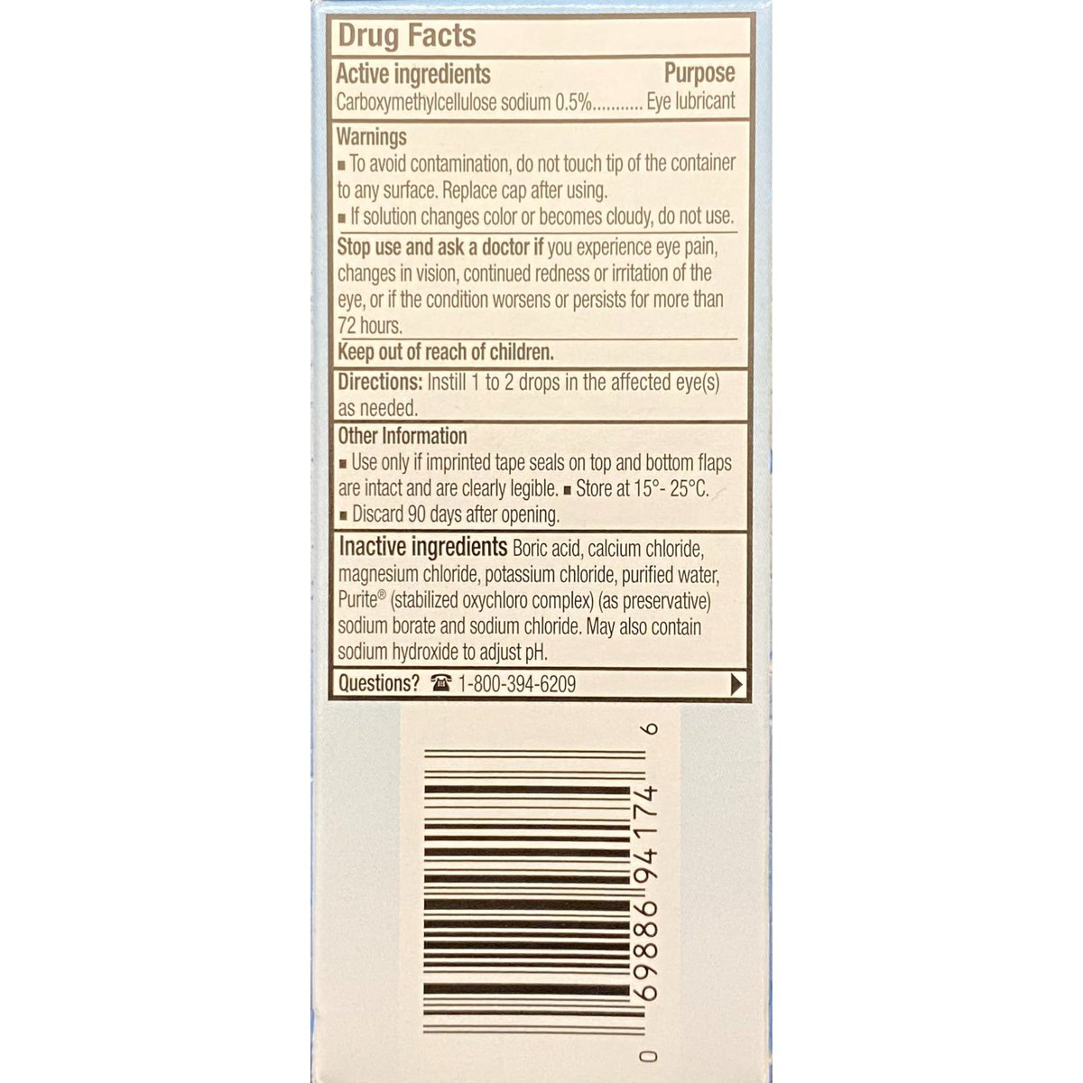Refresh Tears Befeuchtende Augentropfen 4x15 ml + 1x5 ml – Linderung bei trockenen Augen