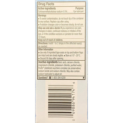 Refresh Tears Befeuchtende Augentropfen 4x15 ml + 1x5 ml – Linderung bei trockenen Augen