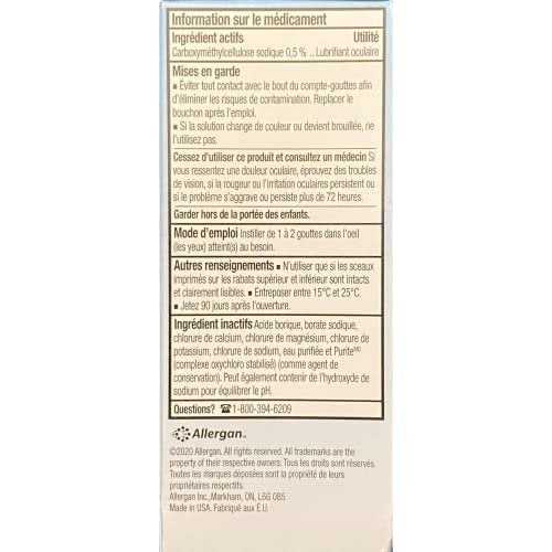 Refresh Tears Befeuchtende Augentropfen 4x15 ml + 1x5 ml – Linderung bei trockenen Augen