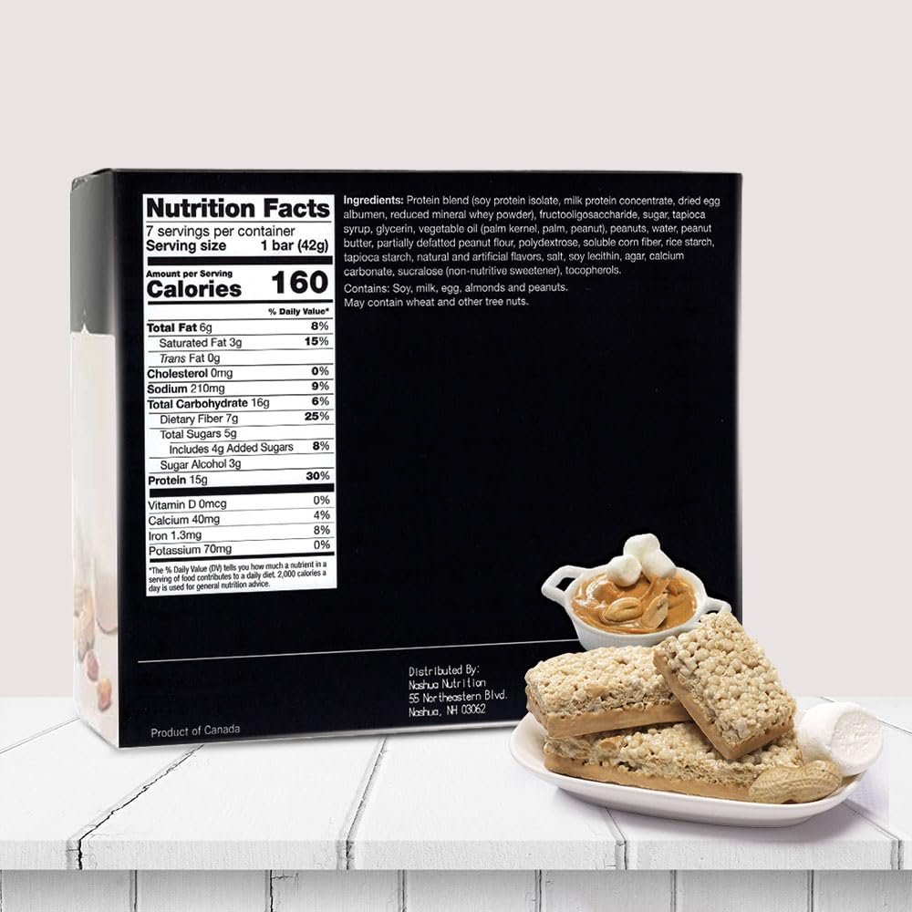 Proti-Thin Fluffy Nutter Proteinriegel – 15g Protein, Low Calorie, Low Carb, Keto-freundlich, 7er Pack