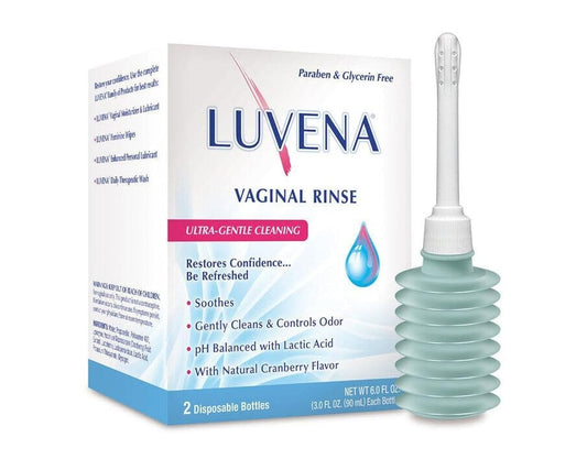 Luvena Vaginaldusche für Frauen – Ultra-sanfte Intimwaschlotion – pH-ausgeglichen mit Milchsäure & natürlichen Enzymen, reduziert Gerüche, parabenfrei – 85 g (2er-Pack)