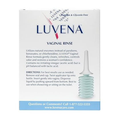 Luvena Vaginaldusche für Frauen – Ultra-sanfte Intimwaschlotion – pH-ausgeglichen mit Milchsäure & natürlichen Enzymen, reduziert Gerüche, parabenfrei – 85 g (2er-Pack)