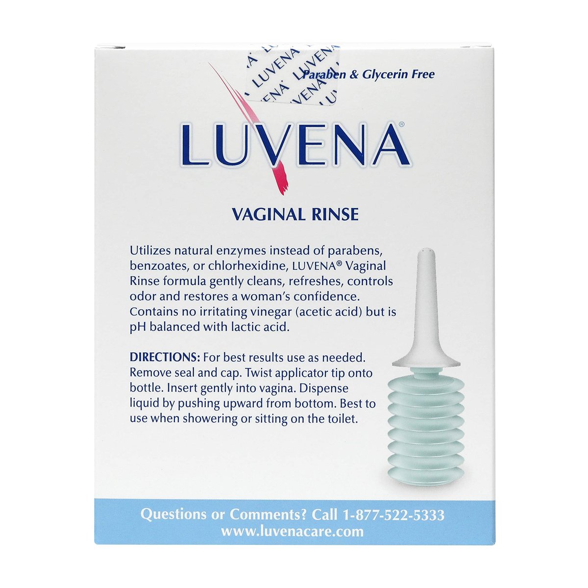 Luvena Vaginaldusche für Frauen – Ultra-sanfte Intimwaschlotion – pH-ausgeglichen mit Milchsäure & natürlichen Enzymen, reduziert Gerüche, parabenfrei – 85 g (2er-Pack)