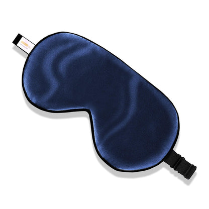 ZIMASILK 100% Maulbeerseide Schlafmaske mit verstellbarem Band, superweiche natürliche Seiden-Augenmaske für erholsamen Schlaf, marineblau