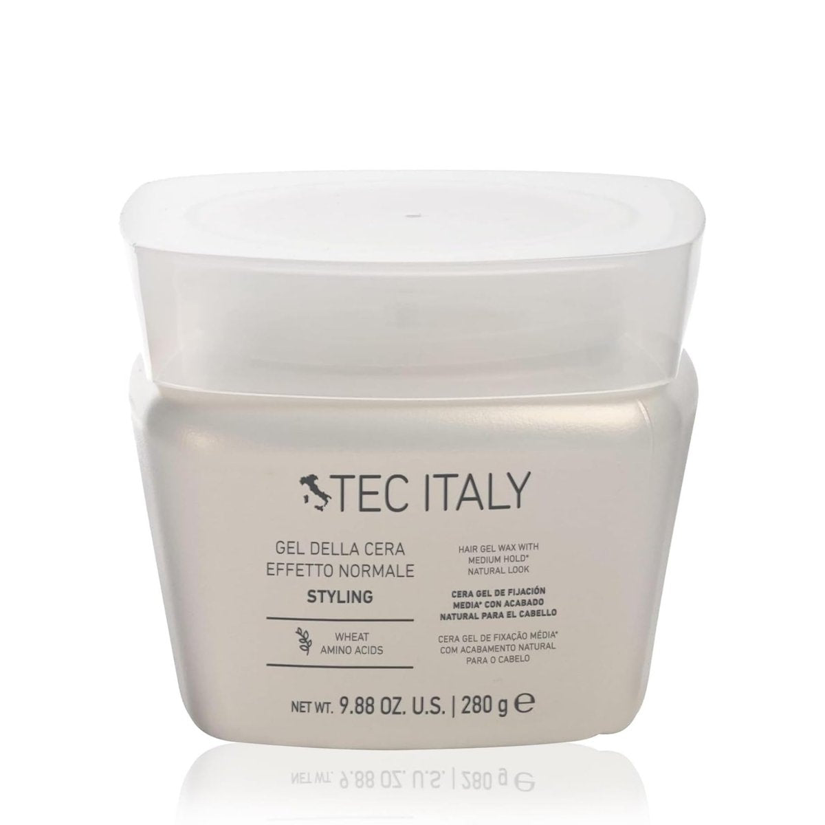 Tec Italy Gel Dela Cera Effetto Normale – Medium-Hold Haarstyling-Gel für alle Haartypen, natürlicher Glanz und Definition, 280 g