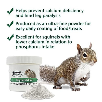 Squirrel-Cal 3,5 oz. – Ultrafeines Pulver-Kalziumpräparat für Eichhörnchen