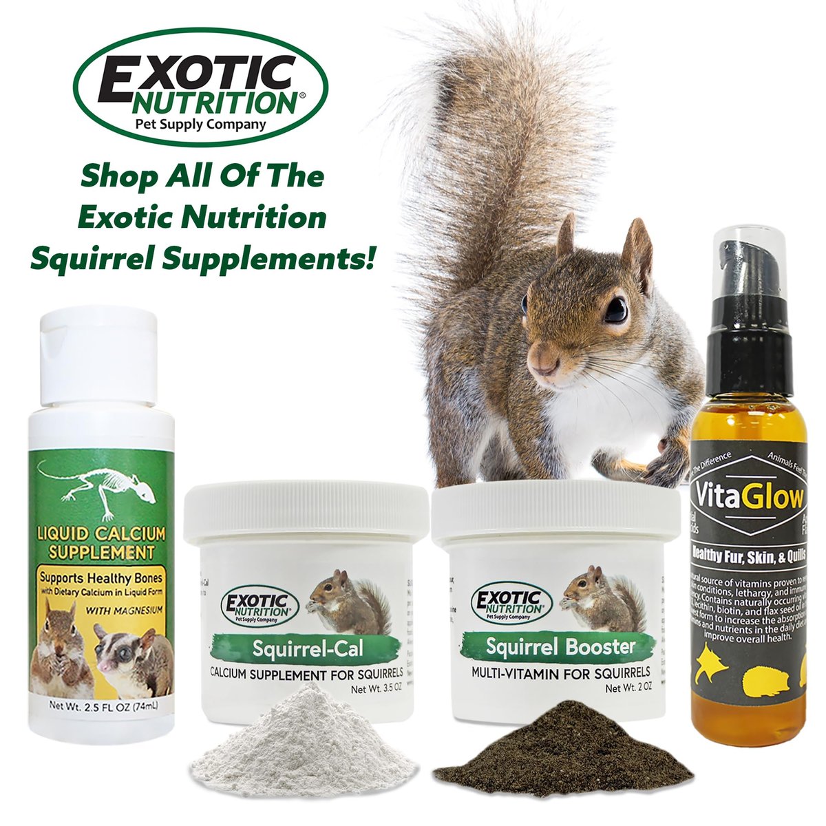 Squirrel-Cal 3,5 oz. – Ultrafeines Pulver-Kalziumpräparat für Eichhörnchen