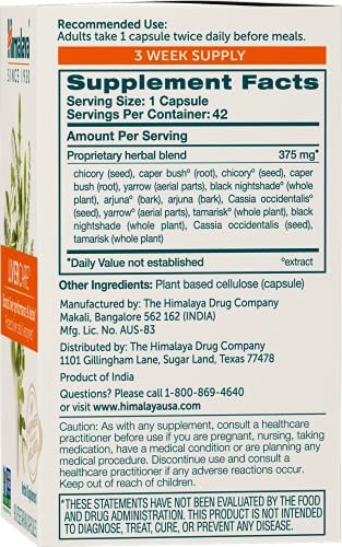 Himalaya LiverCare – Pflanzliche Unterstützung für die Leber, Förderung der Abfallausscheidung, Leberreinigung & -reparatur, sowie Gallenproduktion, Leberunterstützung, vegan, nicht-GVO, glutenfrei, 375 mg, 42 Kapseln