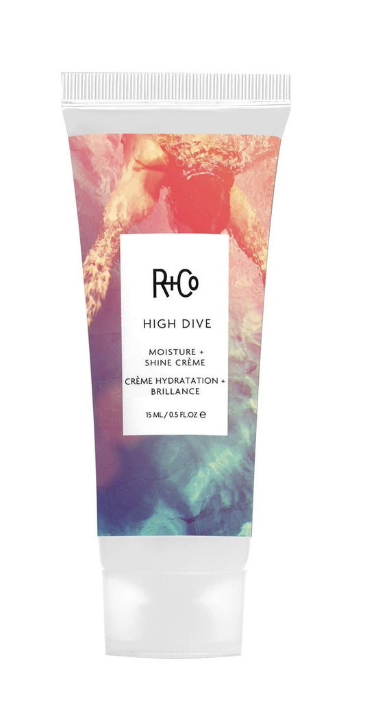 R+Co High Dive Moisture + Shine Crème Deluxe – Tiefenfeuchtigkeit + Geschmeidigkeit + Frizz-Kontrolle – Vegan & tierversuchsfrei – 0,5 Fl Oz