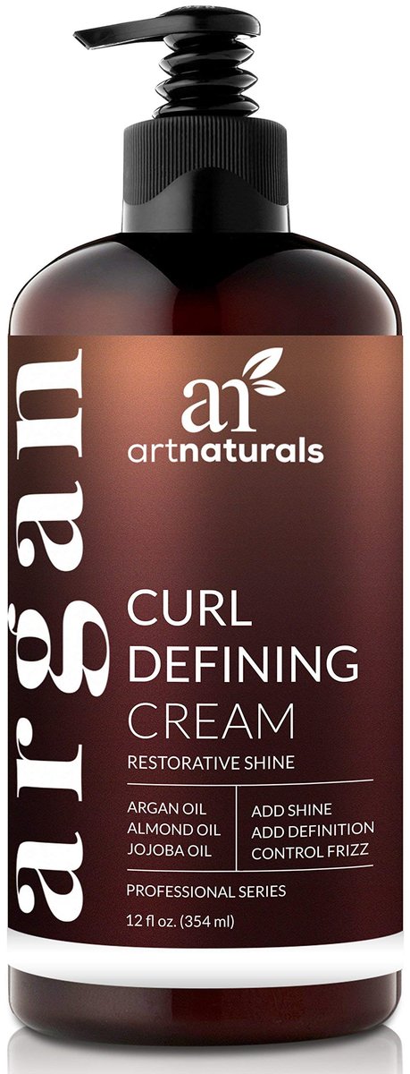Artnaturals Locken-Definierende Creme – Feuchtigkeitsspender & Verstärker mit Mandel-, Jojoba- und Arganöl für welliges und lockiges Haar – natürliche Frizz-Kontrolle – sulfatfrei – 355 ml für Frauen und Männer