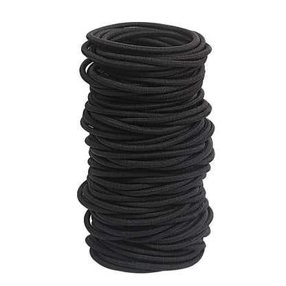 GOSICUKA 120 schwarze Haargummis für dickes und lockiges Haar, ohne Metall, Haarbänder im Wertpaket (3 mm)