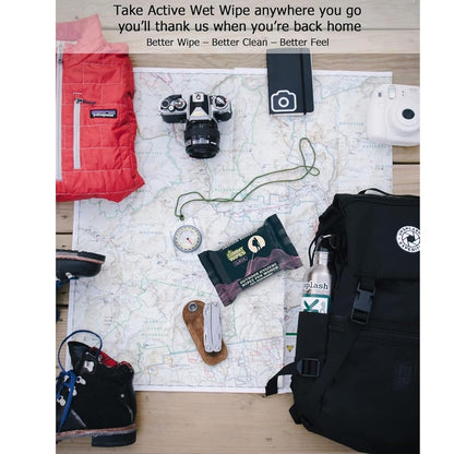 Combat Wipes Gaia – Feuchttücher für die weibliche Hygiene im Freien – Extra dick, ultraleicht, biologisch abbaubar, pH-ausgeglichene Körper- und Handreinigungstücher für Frauen mit Aloe (1 Packung, 25 Tücher)