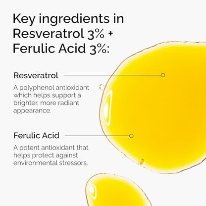 The Ordinary Resveratrol 3% + Ferulic Säure 3% Antioxidans Serum – Anti-Aging Serum, 30 ml
