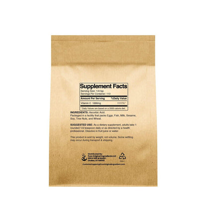 PURE ORIGINAL INGREDIENTS Vitamin C Pulver (4 oz) – Ascorbinsäure, Nicht GVO, Nahrungsergänzungsmittel