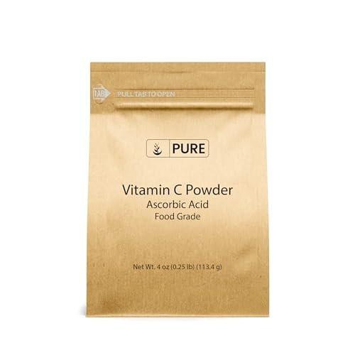 PURE ORIGINAL INGREDIENTS Vitamin C Pulver (4 oz) – Ascorbinsäure, Nicht GVO, Nahrungsergänzungsmittel