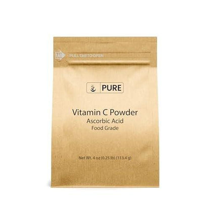 PURE ORIGINAL INGREDIENTS Vitamin C Pulver (4 oz) – Ascorbinsäure, Nicht GVO, Nahrungsergänzungsmittel