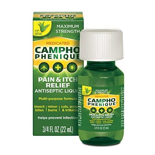 Campho Phenique Maximalstarkes Antiseptikum Flüssig – Schmerzlinderung & Juckreizstopp bei Insektenstichen, kleinen Schnitten & Hautreizungen, 22 ml