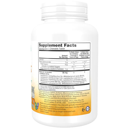 NOW Foods BerryDophilus™ – 2 Milliarden Probiotika, 10 Stämme, Xylitol-gesüßt, 120 Kautabletten