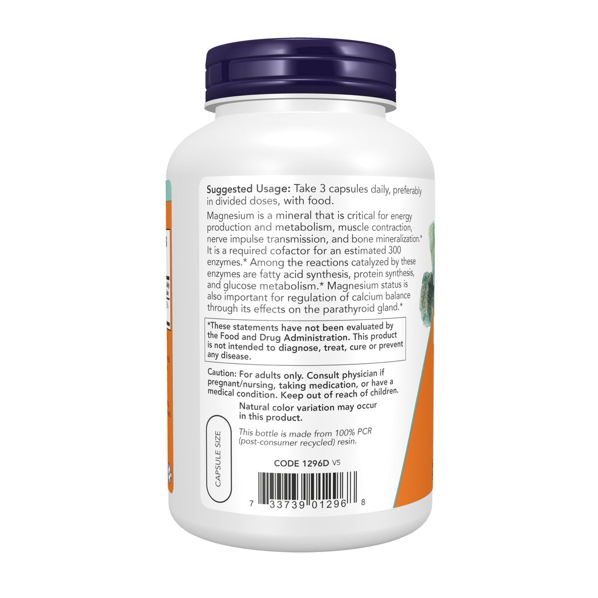 NOW Foods Magnesiumcitrat – 240 vegane Kapseln für Nervensystem & Enzymfunktion