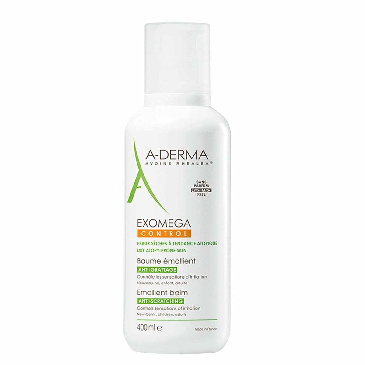 A-Derma Exomega Control – Feuchtigkeitsspendender Körperbalsam bei trockener, zu Ekzemen neigender Haut 400 ml