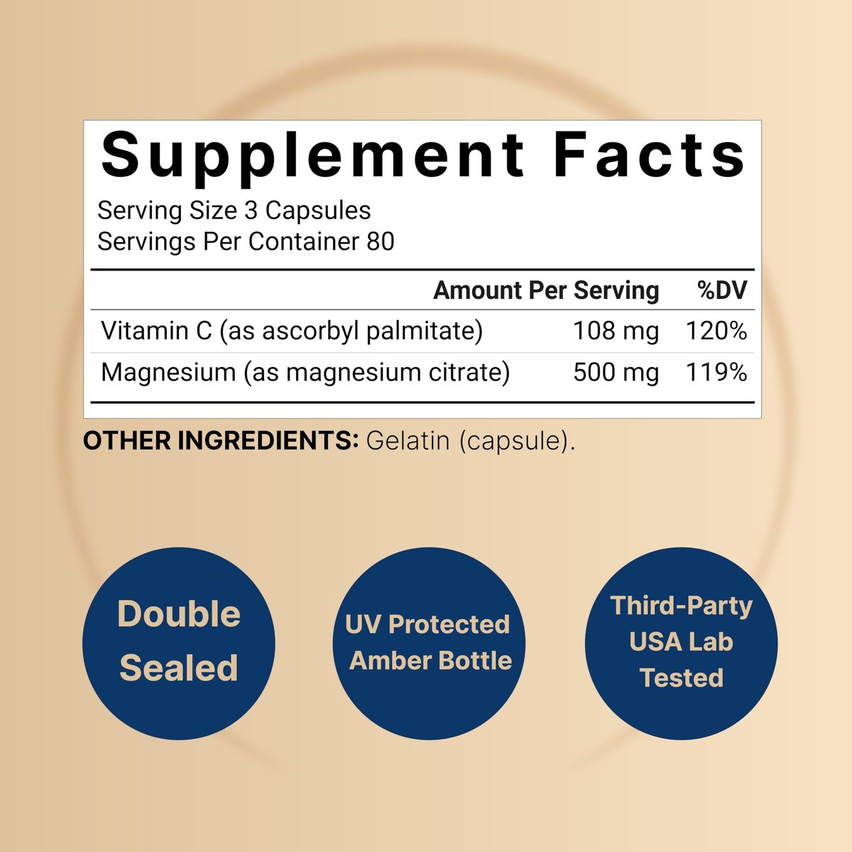 NatureBell Reines Magnesiumcitrat 500 mg pro 3 Kapseln, 240 Kapseln pro Flasche | Hochreine elementare Form | Nicht-GVO, glutenfrei